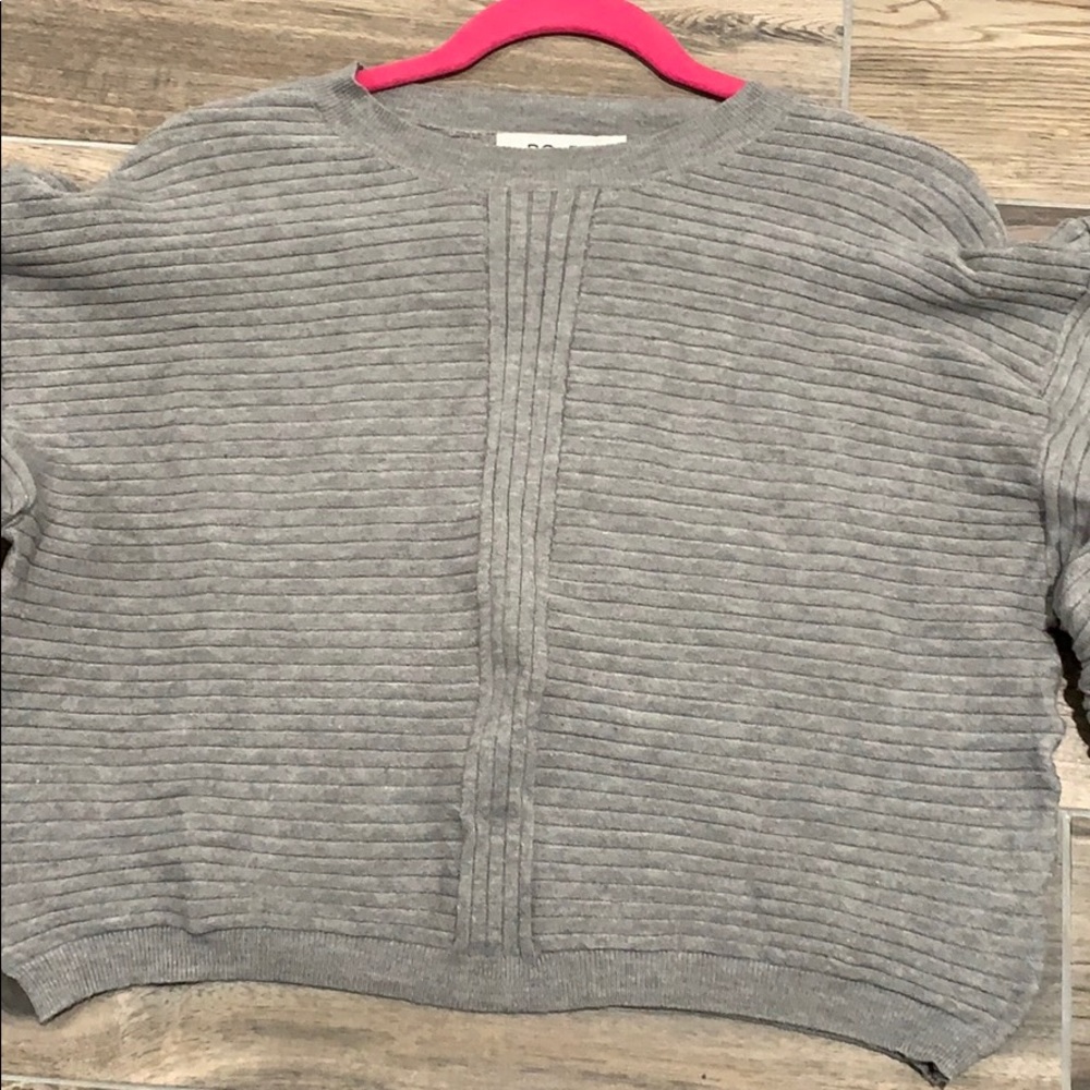 Cropped Ribbed Drawstring Sweater - Picture 4 of 7